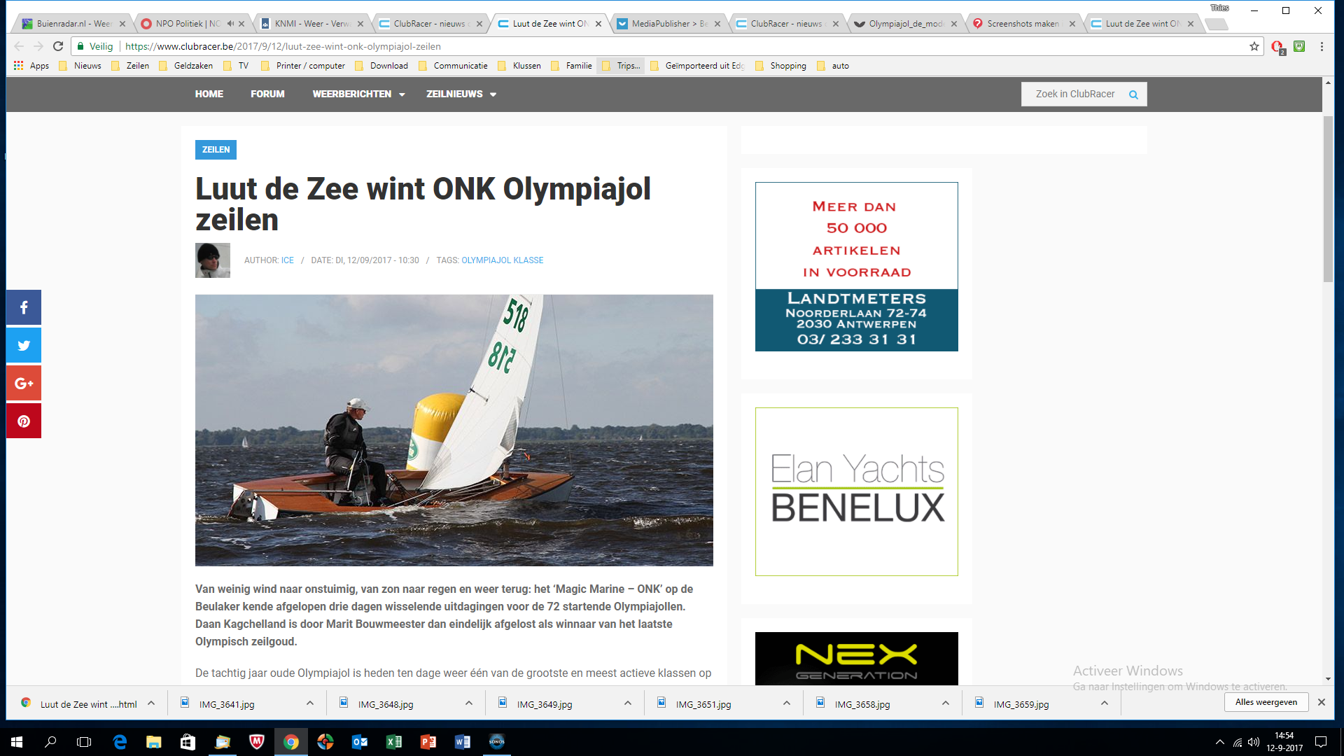 Clubracer en Watersportverbond schenken aandacht aan de ONK Olympiajol