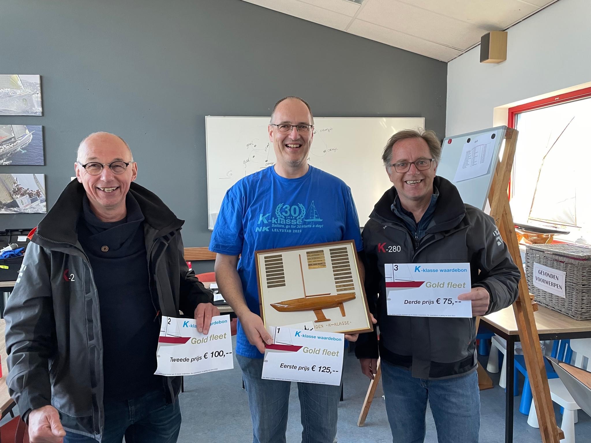 Kersverse IOU penningmeester op podium NK K-klasse 2022